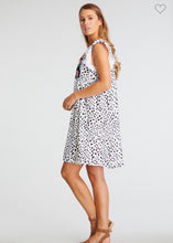 Load image into Gallery viewer, Animal print Floral embroidered dress

