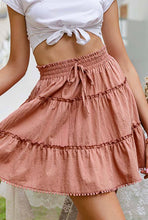 Load image into Gallery viewer, Desert Rose: high waisted tiered short skirt

