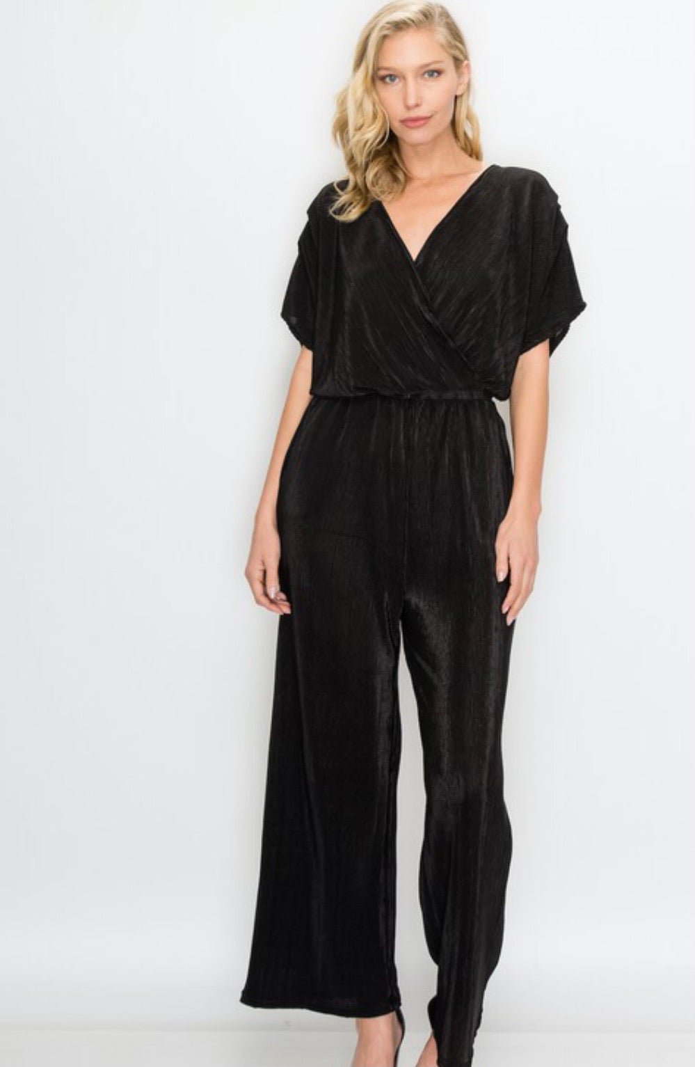 Relaxed Silhouette Pleated Jumpsuit