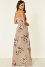 Load image into Gallery viewer, Apricot Floral wrap maxi dress