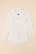Load image into Gallery viewer, Textured flap beige shacket
