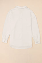 Load image into Gallery viewer, Textured flap beige shacket
