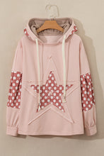 Load image into Gallery viewer, Pink star floral hoodie

