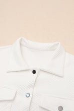 Load image into Gallery viewer, Textured flap beige shacket
