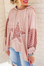 Load image into Gallery viewer, Pink star floral hoodie
