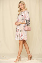 Load image into Gallery viewer, Beige Floral and Leopard Dress
