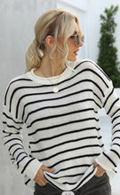 Load image into Gallery viewer, Stripe Crew Neck Sweater
