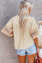 Load image into Gallery viewer, Beige tassel blouse
