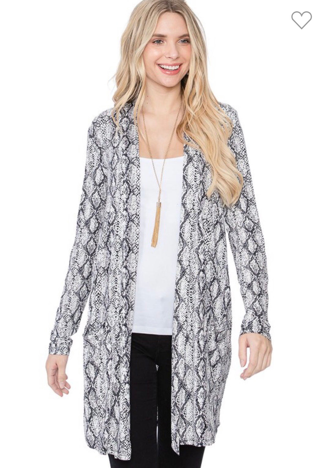 Snakeskin Cardigan