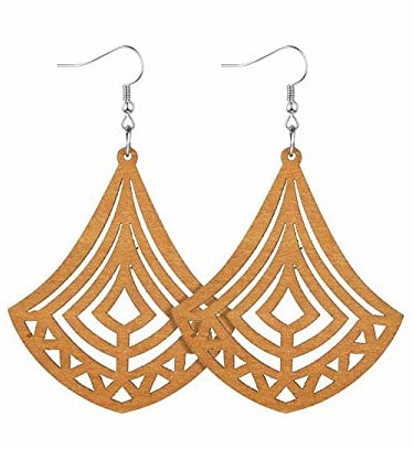 Dangle triangular geometric earrings