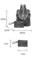 Load image into Gallery viewer, Brown faux leather backpack

