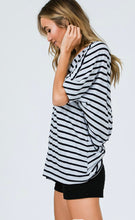 Load image into Gallery viewer, Stripe V-Neck Twist Back Top
