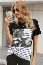 Load image into Gallery viewer, Striped Camo Pocket Tee
