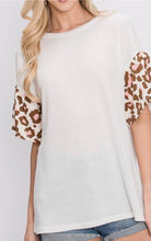 Load image into Gallery viewer, Ruffle Bell sleeve Waffle Top
