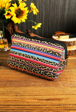 Load image into Gallery viewer, Serape leopard makeup storage bag
