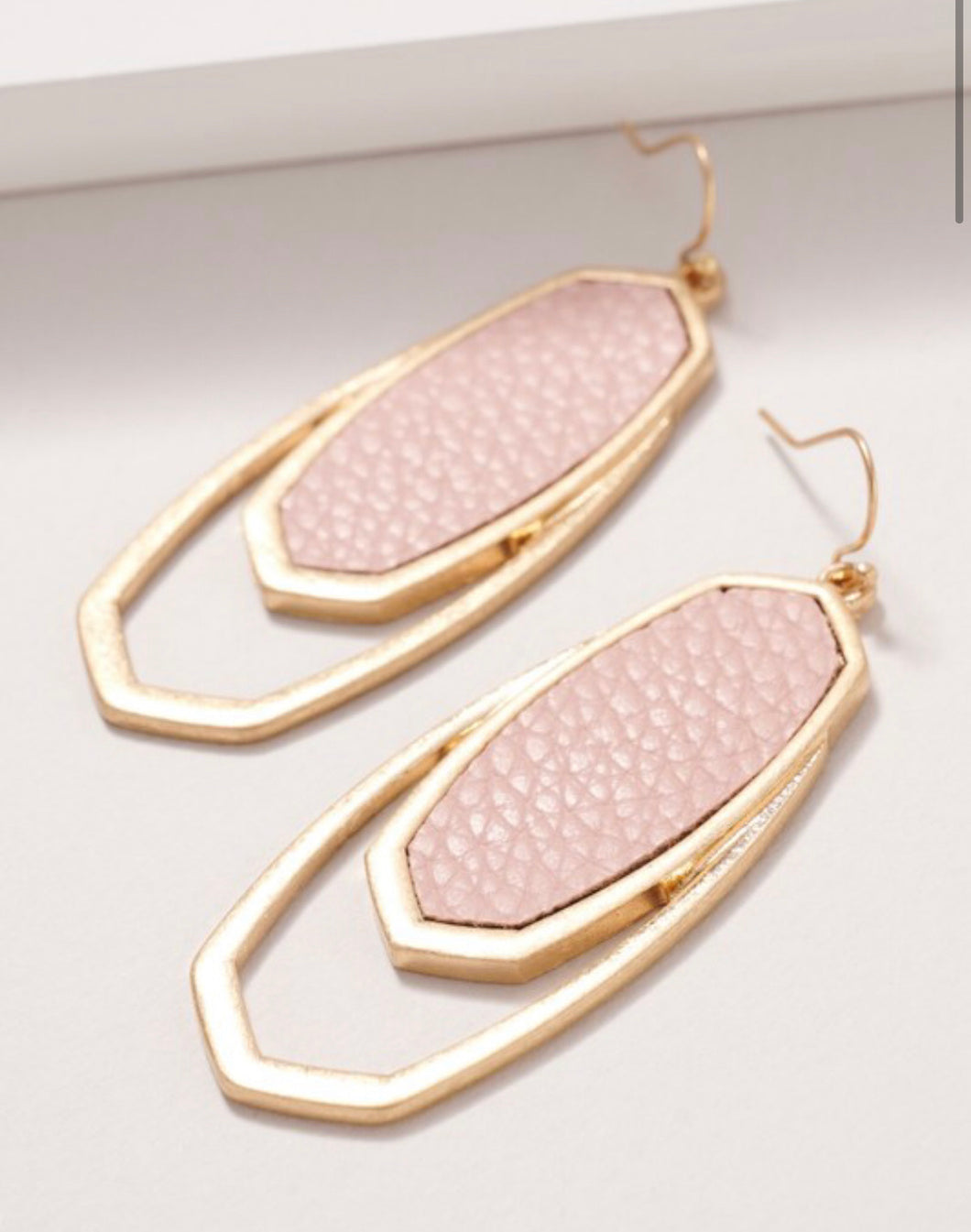 Layered PU Leather Dangle Earrings