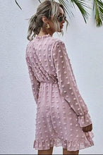 Load image into Gallery viewer, Blush Swiss dot long sleeve dress
