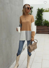 Load image into Gallery viewer, Color Block Sweater mustard
