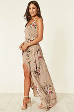 Load image into Gallery viewer, Apricot Floral wrap maxi dress
