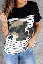 Load image into Gallery viewer, Striped Camo Pocket Tee
