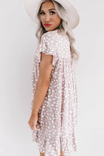 Load image into Gallery viewer, Pink leopard ruffled sleeve shift mini dress

