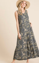 Load image into Gallery viewer, Sleeveless Camo Print Jumpsuit
