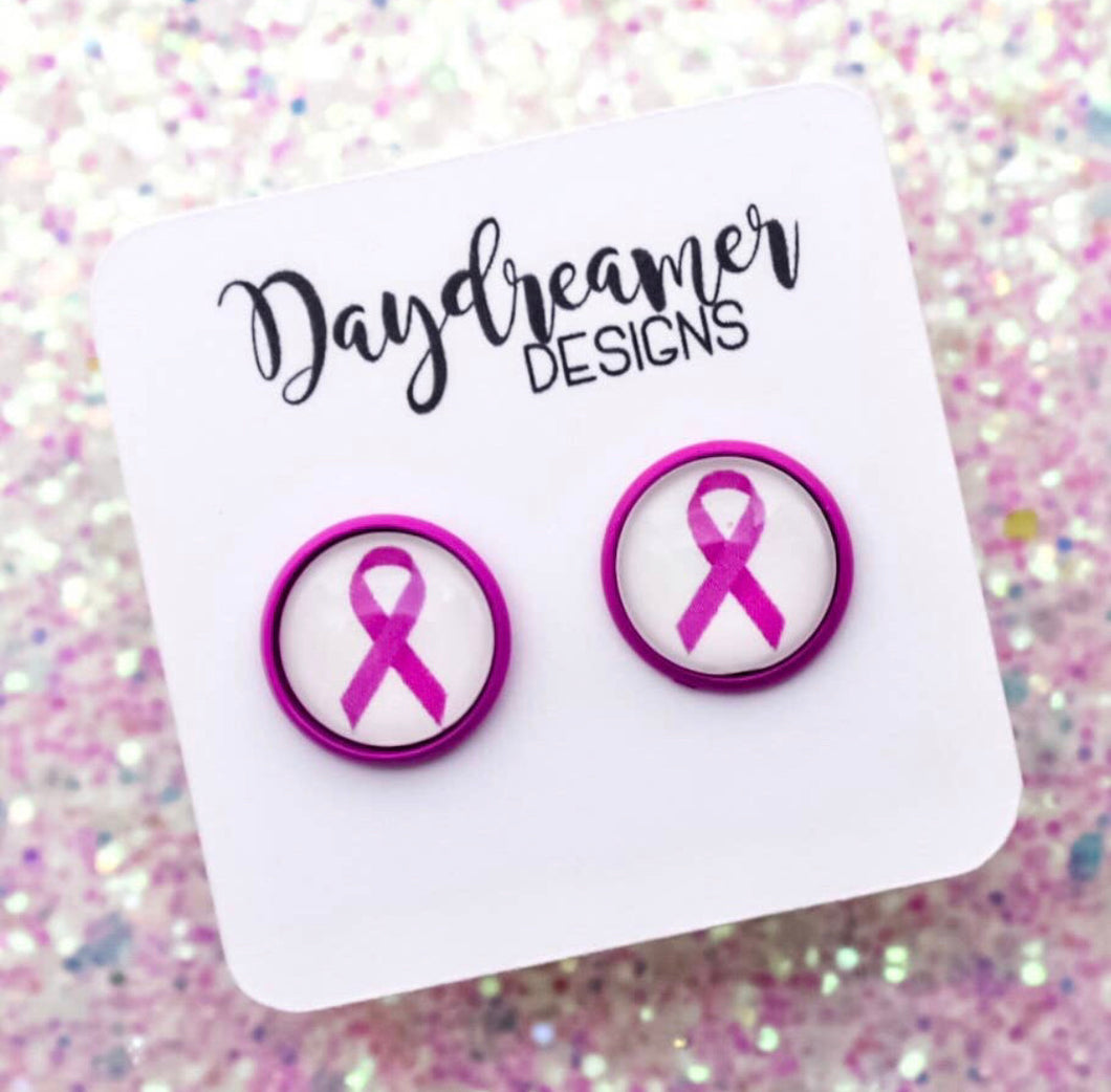 Pediatric Stroke Awareness Ribbon Earrings