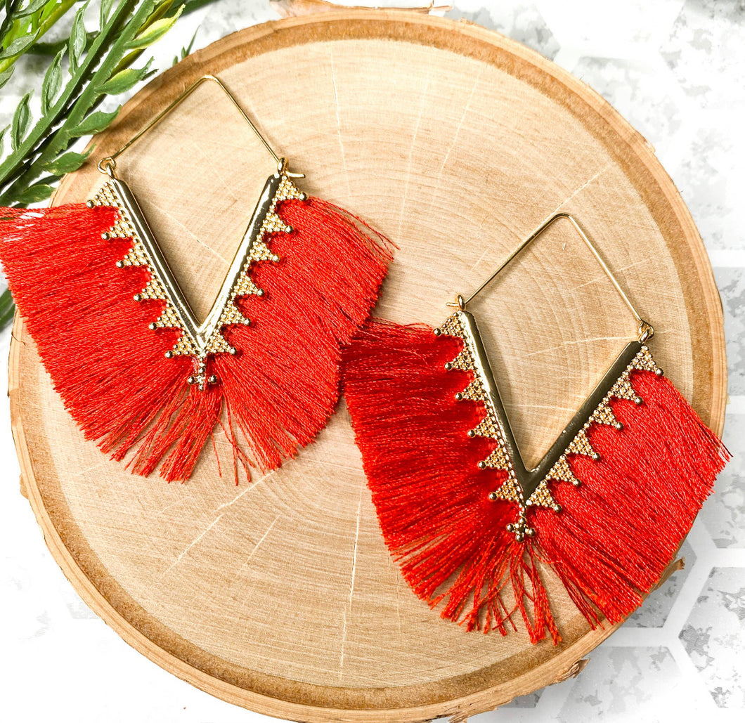 Red Aurora Earrings