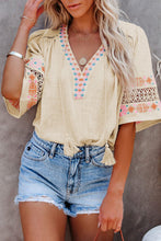 Load image into Gallery viewer, Beige tassel blouse
