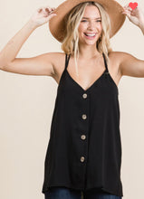 Load image into Gallery viewer, Button Down Crisscross Tank Top
