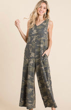 Load image into Gallery viewer, Sleeveless Camo Print Jumpsuit
