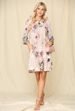 Load image into Gallery viewer, Beige Floral and Leopard Dress
