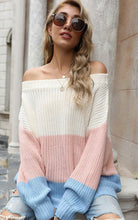 Load image into Gallery viewer, Pastel striped oversized sweater
