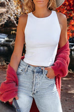 Load image into Gallery viewer, White ribbed crop top

