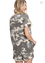 Load image into Gallery viewer, Camo Loungewear Short Set
