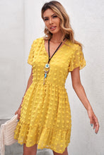 Load image into Gallery viewer, Yellow Polka Dot Mini Dress
