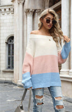 Load image into Gallery viewer, Pastel striped oversized sweater
