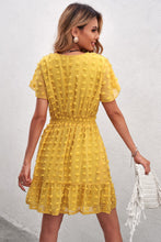 Load image into Gallery viewer, Yellow Polka Dot Mini Dress
