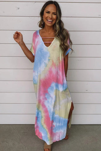 Tie dye maxi dress