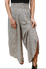 Load image into Gallery viewer, Leopard print smocked high waist flare pants
