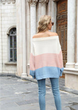 Load image into Gallery viewer, Pastel striped oversized sweater
