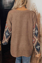 Load image into Gallery viewer, Aztec oversized v neck
